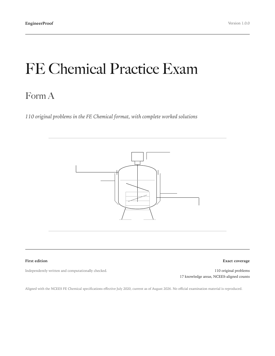 FE Chemical Practice Exam Form A cover