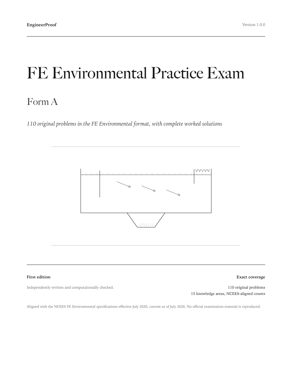 FE Environmental Practice Exam Form A cover