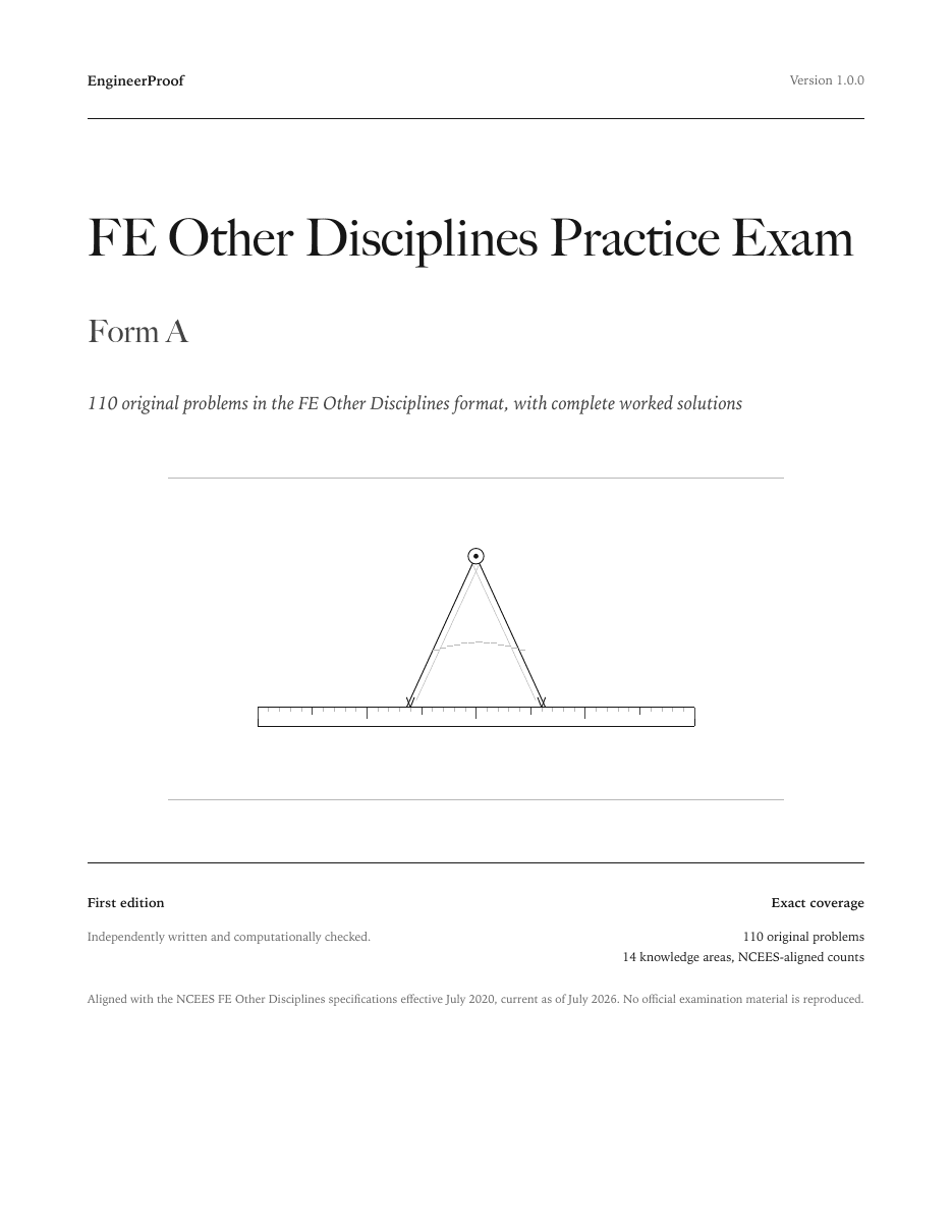 FE Other Disciplines Practice Exam Form A cover